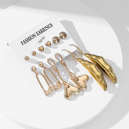 Fashion Geometric Alloy Plating Artificial Pearls Women's Earrings 1 Set