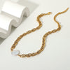 IG Style Pearl Geometric Stainless Steel 18K Gold Plated Necklaces
