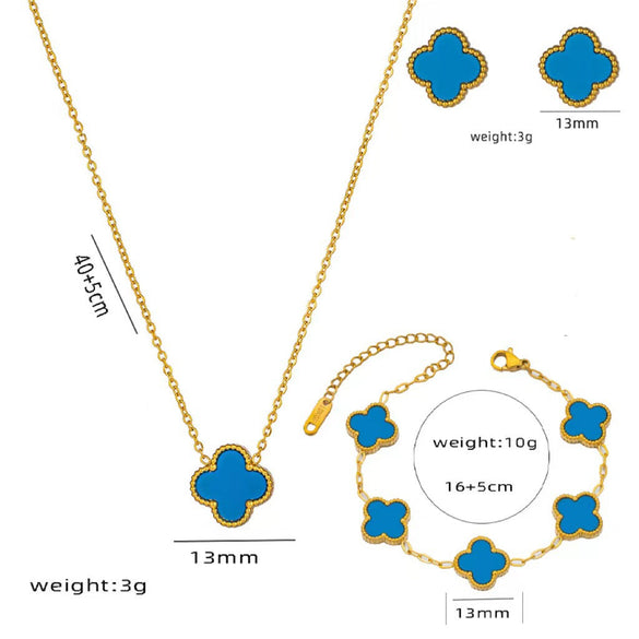 Moderate Luxury Quadrilateral Geometric Heart Titanium Steel 18K Gold Plated Necklaces