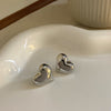 Circle Heart Geometric Metal Electroplating Earrings