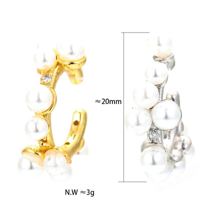 Korea Fashion C-shaped Pearl Ear Bone Clip