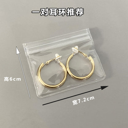 Portable Small Jewelry Earrings Bracelet Storage and Finishing Transparent Plastic PVC Ziplock Bag Jewelry INS Sealed Bag