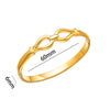 Ellipse Stainless Steel 18K Gold Plated Bangles