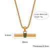 Minimalist Stripe Geometric Stainless Steel 18K Gold Plated Necklaces
