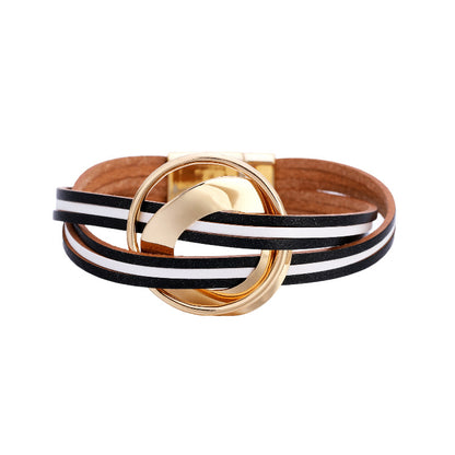 Bohemian Color Matching Multilayer Leather Bracelet