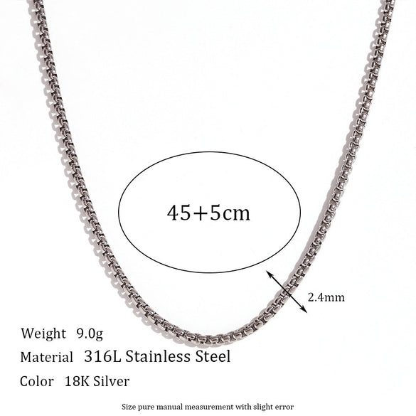 Minimalist Stripe Geometric Stainless Steel Electroplating Necklaces