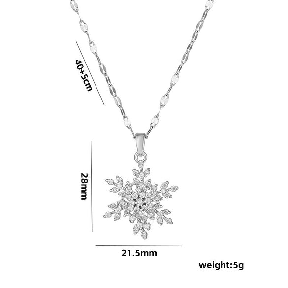 Moderate Luxury Six-Pointed Star Geometric Titanium Steel 18K Gold Plated Necklaces