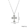Moderate Luxury Cross Geometric Titanium Steel 18K Gold Plated Necklaces