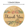 wholesale rose flower kraft paper thanks sticker gift packaging sealing sticker decorative sticker label