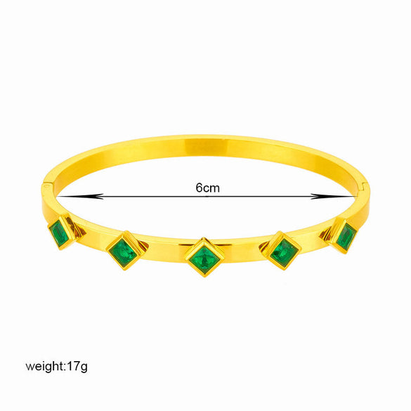 Fashion Women Heart Chain Pentagram Titanium Steel Electroplating Bracelets