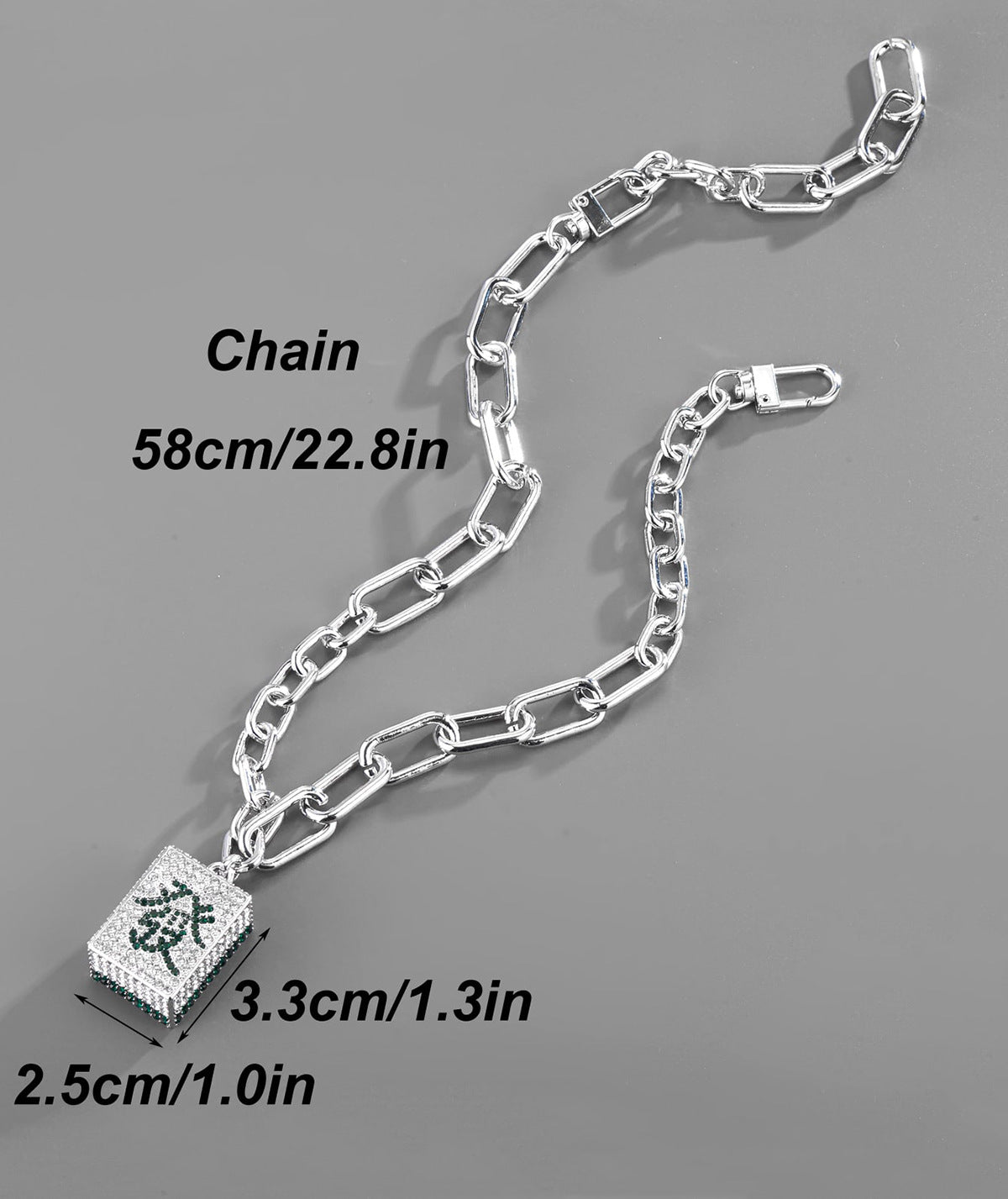 Fashion Long Necklace Men And Women Full Diamond Pendant Necklace