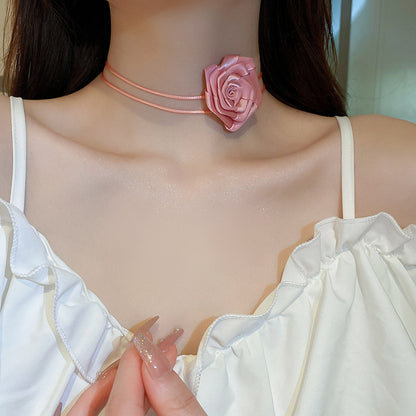 Elegant Flower Cloth Flowers Women's Choker