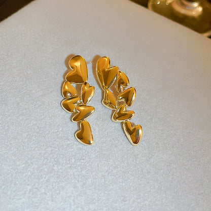 1 Pair Ig Style Heart Shape Copper Drop Earrings