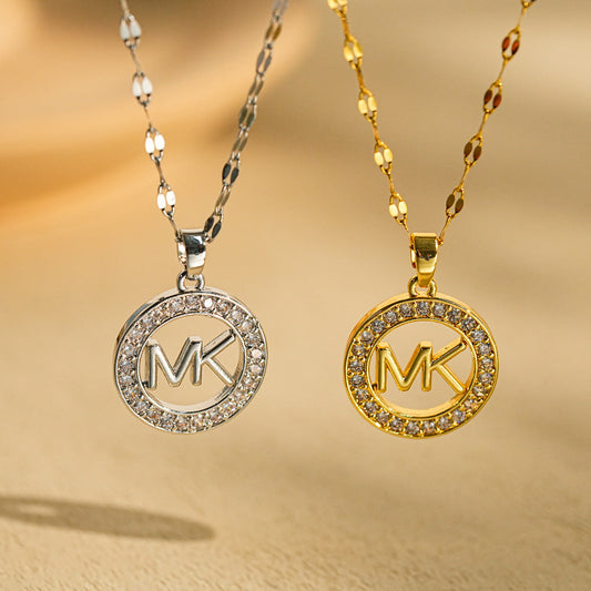 Geometric Titanium Steel 18K Gold Plated Necklaces