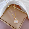Moon Geometric Stainless Steel Electroplating Necklaces