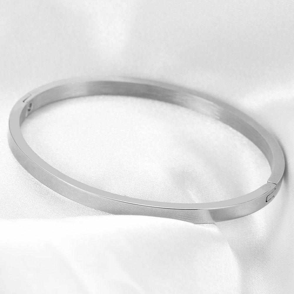 Fashion Solid Color Titanium Steel Bangle