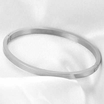 Fashion Solid Color Titanium Steel Bangle