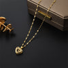 Heart Titanium Steel 18K Gold Plated Necklaces