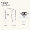 Women's Moissanite Inlaid Sterling Silver Geometric and Star Pattern Ear Studs with Plating Design