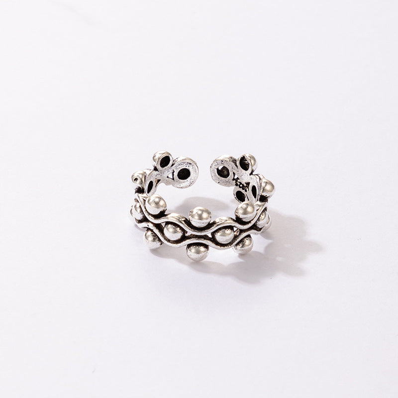 Cross-border European And American Simple Geometric Letter Animal Fish Mushroom Love Single Ring