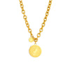 Coin Chain Geometric Titanium Steel Electroplating Necklaces