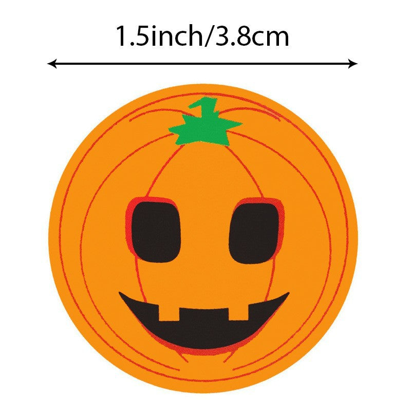 Wholesale Halloween Stickers Skull Pumpkin Decoration Stickers Party Candy Gift Wrapping Halloween Labels