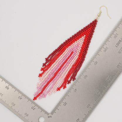 Bohemian Ethnic Hand-woven Tassel Long Earrings