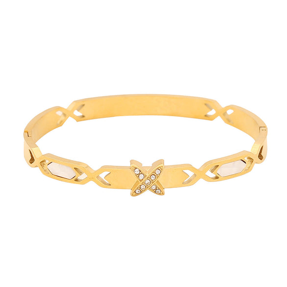 Expressive Stainless Steel Electroplating Bangles