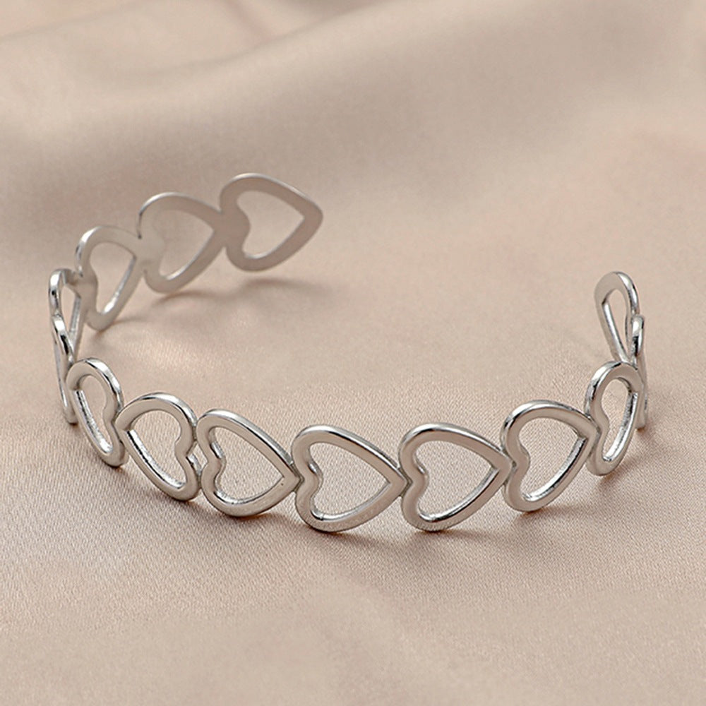 Simple Style Geometric Eye Stainless Steel Plating Bangle 1 Piece