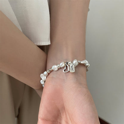 Simple Style Commute Heart Shape Imitation Pearl Beaded Women's Bracelets