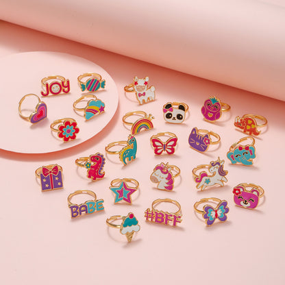 Cute Cartoon Alloy Kid's Rings