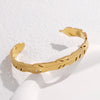 Expressive Stripe Stainless Steel Electroplating Bangles