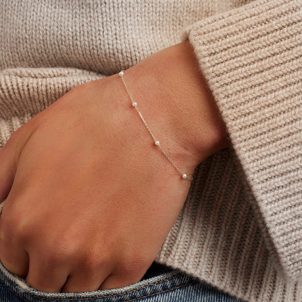 Elegant Geometric Sterling Silver Plating Bracelets