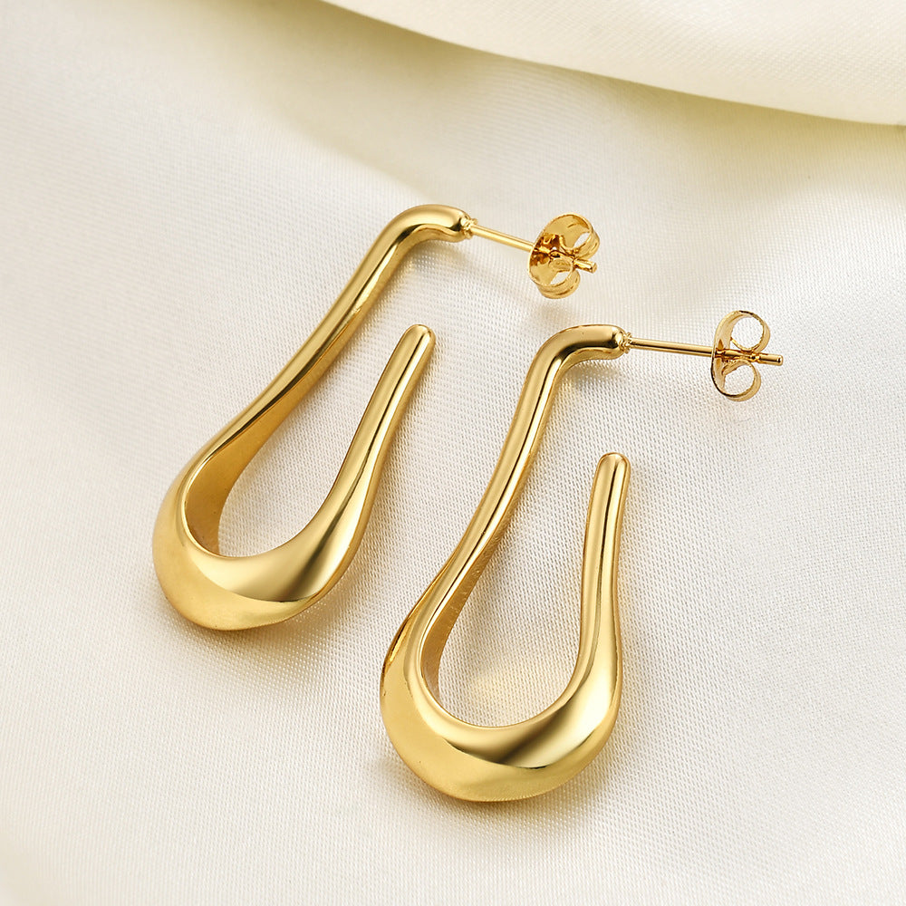 1 Pair Simple Style Geometric Plating Copper Earrings