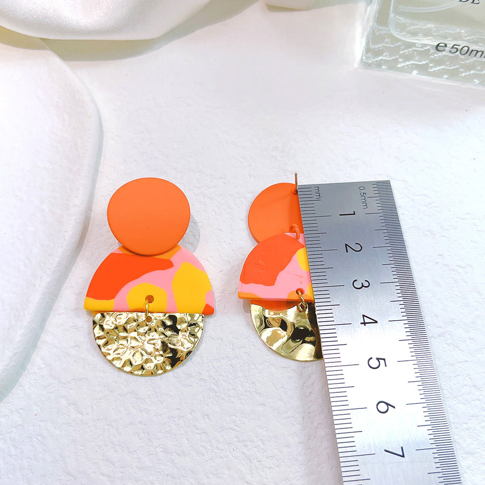 1 Pair Fashion U Shape Semicircle Soft Clay Women's Drop Earrings