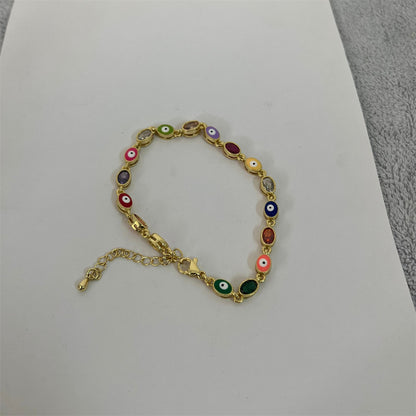 Cross-border exclusive for Hong Kong style retro devil's eye, personality high-end bracelet, ins-style versatile design bracelet women