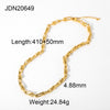 IG Style Chain Geometric Stainless Steel 18K Gold Plated Necklaces