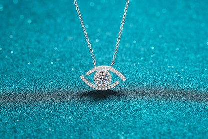 Classic Style Eye Sterling Silver Moissanite Pendant Necklace In Bulk