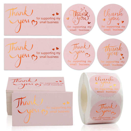 Wholesale Bronzing Thank You Stickers Roll