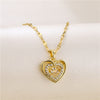 Heart Titanium Steel 18K Gold Plated Necklaces