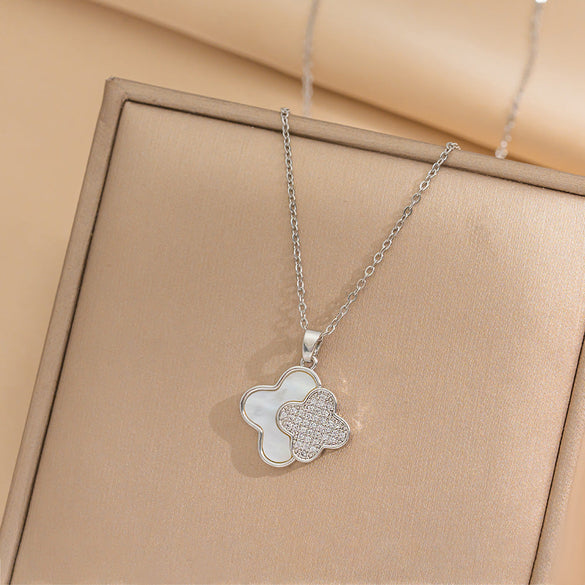 Minimalist Round Geometric Titanium Steel Electroplating Necklaces