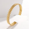 Expressive Stripe Stainless Steel Electroplating Bangles