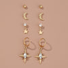 European And American Fashion Creative Butterfly C-shaped Flower Resin Earrings