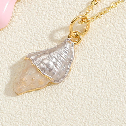 Cross-border exclusive for the new shell starfish drip oil zircon pendant necklace Ocean series star jellyfish clavicle chain