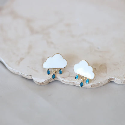 Simple Style Clouds Arylic Inlay Crystal Women's Drop Earrings