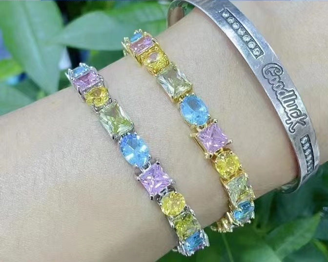 1 Piece Fashion Geometric Copper Plating Zircon Women's Bracelets