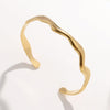Expressive Stripe Stainless Steel Electroplating Bangles