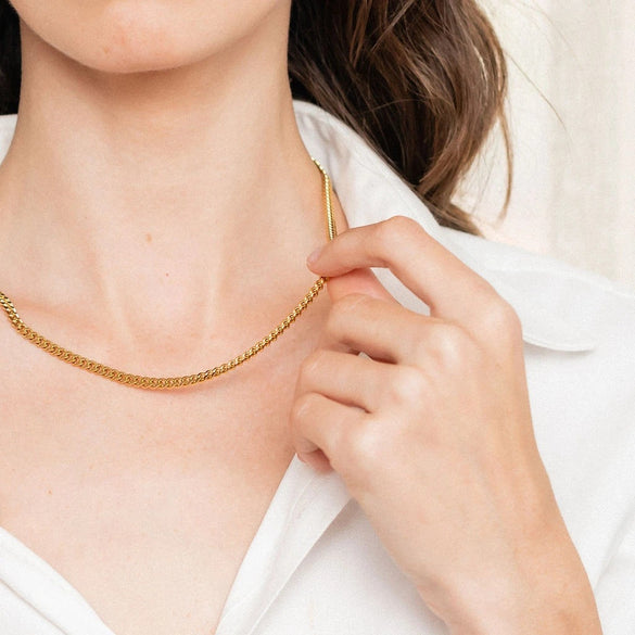 IG Style Chain Geometric Stainless Steel Electroplating Necklaces