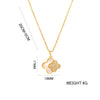 Minimalist Round Geometric Titanium Steel Electroplating Necklaces