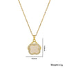 Quadrilateral Titanium Steel 18K Gold Plated Necklaces